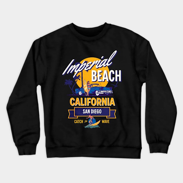 Imperial Beach California Summer Paradise Crewneck Sweatshirt by jiromie